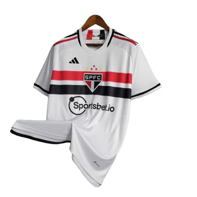 Camisa São Paulo I 23/24 - Torcedor Masculina - Branca com patrocínio