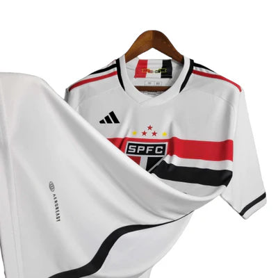 Camisa São Paulo I 23/24 - Torcedor Masculina - Branca com patrocínio
