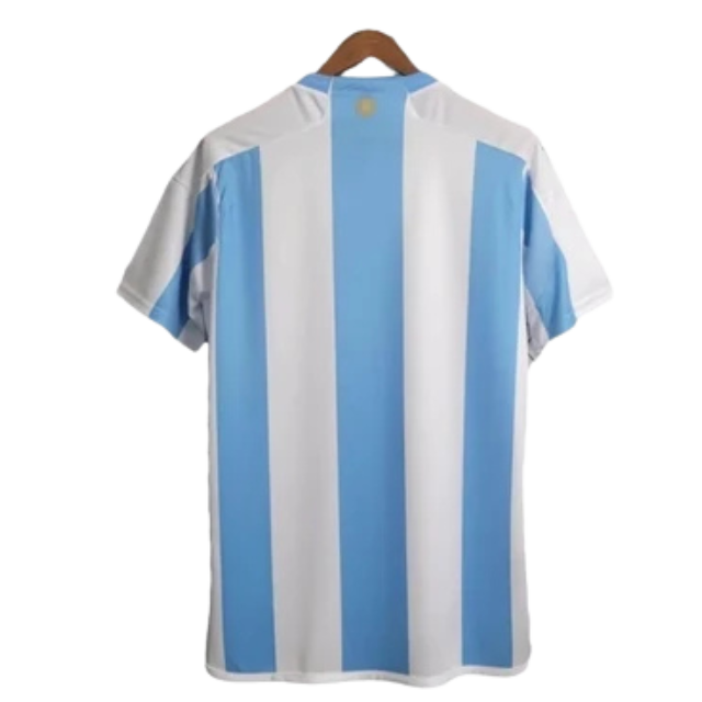 Camisa Seleção da Argentina I 24/25 - Torcedor Masculina - Azul e branca com detalhes em dourado