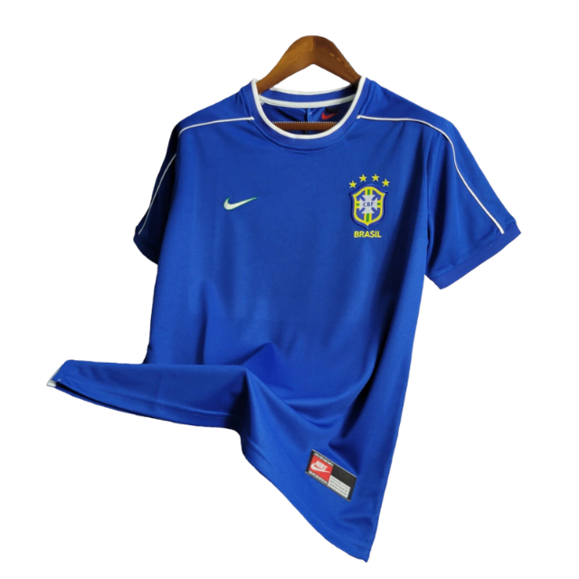 Camisa Retrô Seleção Brasileira 1998/98 Away - Torcedor - Azul