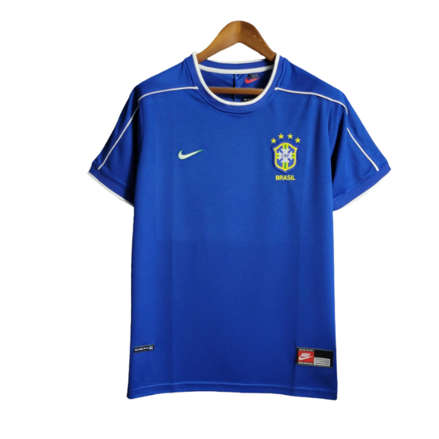 Camisa Retrô Seleção Brasileira 1998/98 Away - Torcedor - Azul