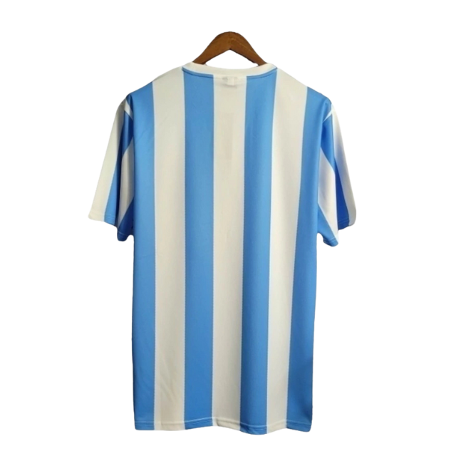 Camisa Retrô Seleção da Argentina I 1986 - Masculina Le Coq Sportif - Branca com detalhes em azul