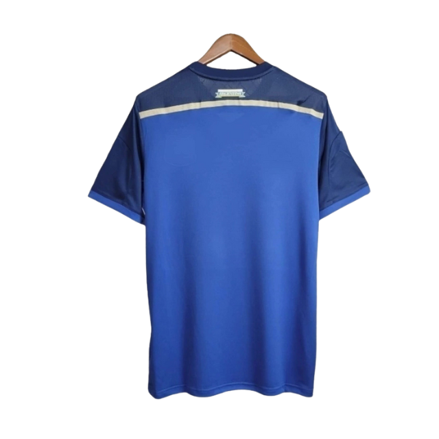 Camisa Retrô Seleção da Argentina I 2014 - Masculina - Azul com detalhes em bege e branco