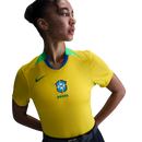 Camisa Seleção Brasileira I 25/26 - Torcedor Feminina - Amarela com detalhes em verde
