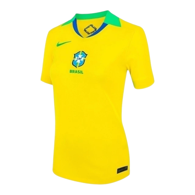 Camisa Seleção Brasileira I 25/26 - Torcedor Feminina - Amarela com detalhes em verde