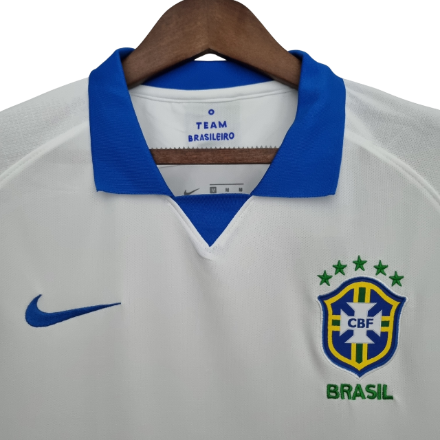 Camisa Retrô Seleção Brasileira Copa América 19/20 Torcedor Masculina - Branco