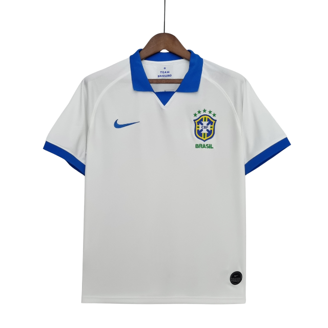 Camisa Retrô Seleção Brasileira Copa América 19/20 Torcedor Masculina - Branco
