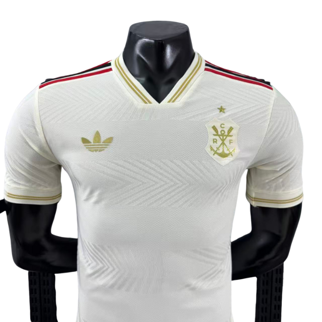 Camisa Flamengo Third 25/26 - Versão Jogador Masculina - Branco e Dourado