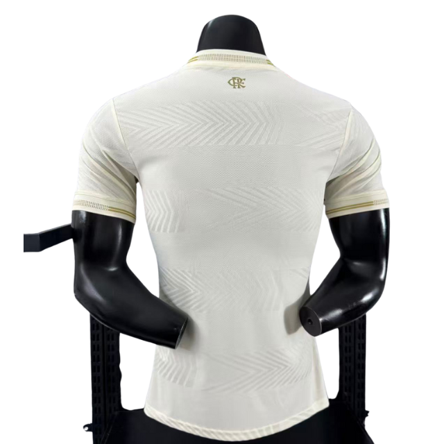 Camisa Flamengo Third 25/26 - Versão Jogador Masculina - Branco e Dourado