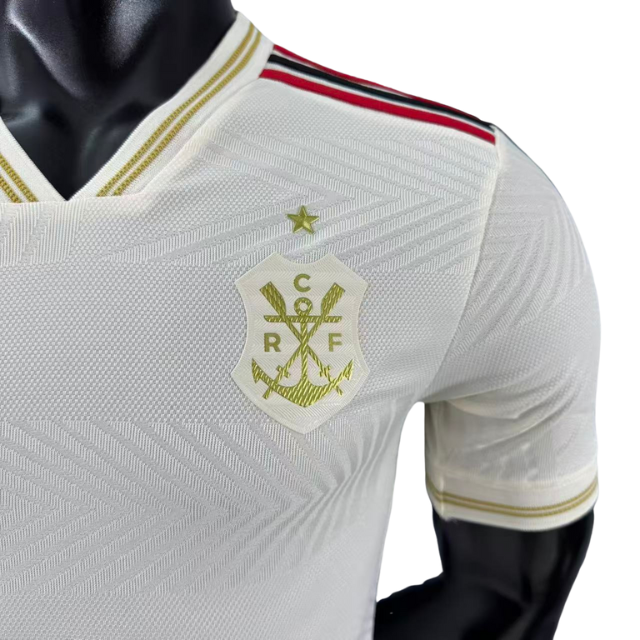 Camisa Flamengo Third 25/26 - Versão Jogador Masculina - Branco e Dourado