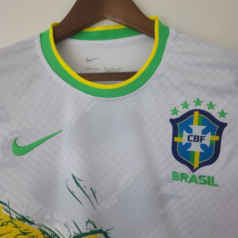 Camisa Seleção Brasileira Edição Especial canário Torcedor Masculina - Branca