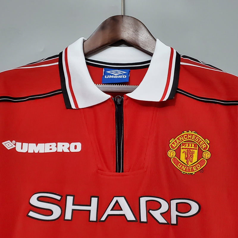 Camisa Manga Longa Manchester United 1998/99 - Vermelho