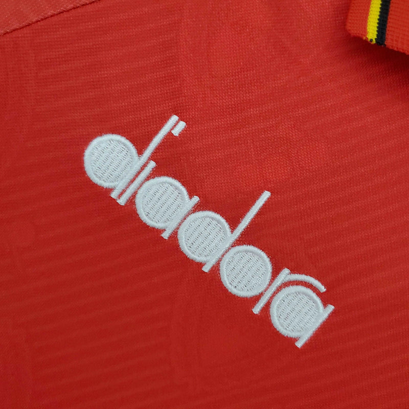 Camisa Bélgica Retrô I 1995 Diadora - Vermelha