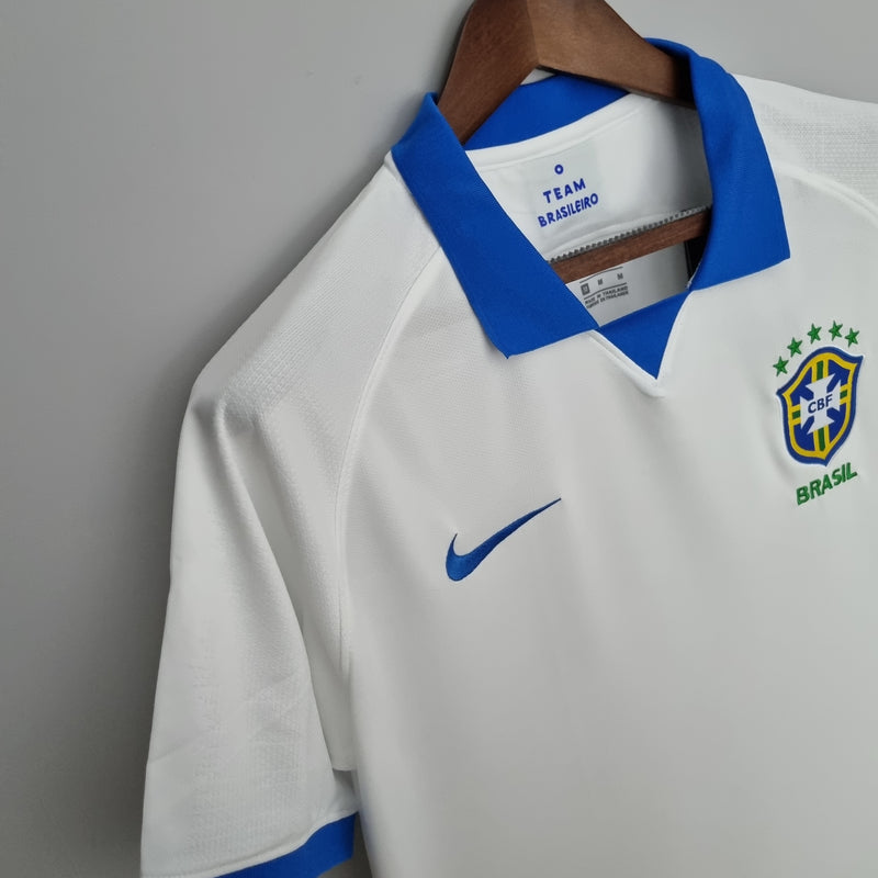 Camisa Retrô Seleção Brasileira Copa América 19/20 Torcedor Masculina - Branco