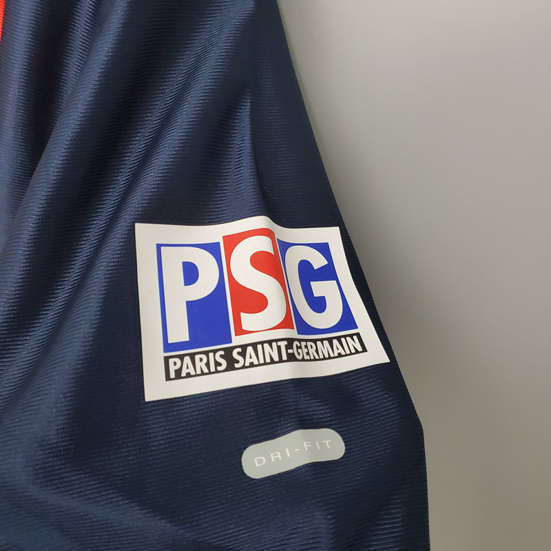 Camisa Retrô Paris Saint-Germain I 2001/02 - Torcedor Masculina -  azul e vermelha