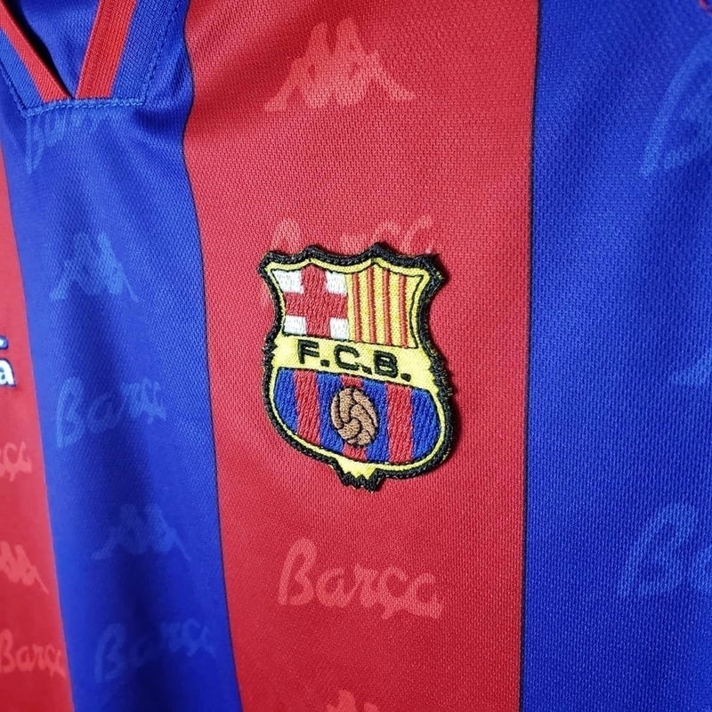 Camisa Barcelona Retrô 1996/1997 Azul e Grená