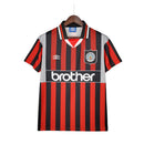 Camisa Manchester City Retrô 1994/1996 Vermelha e Preta