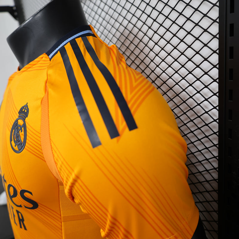 Camisa Real Madrid 2024/25 Away - Jogador Masculina - Laranja