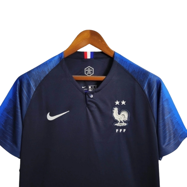 Camisa Retrô Seleção da França I 2018 - Azul