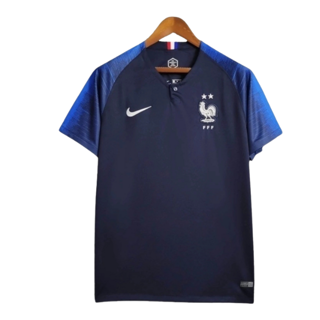 Camisa Retrô Seleção da França I 2018 - Azul