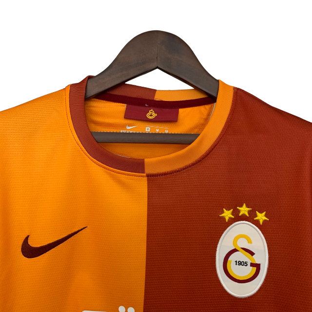 Camisa Retrô Galatasaray 13/14 home - Torcedor - Vermelha e amarela