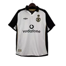 Camisa Manchester United RETRÔ DUPLA FACE 2001/02 Branca e dourada