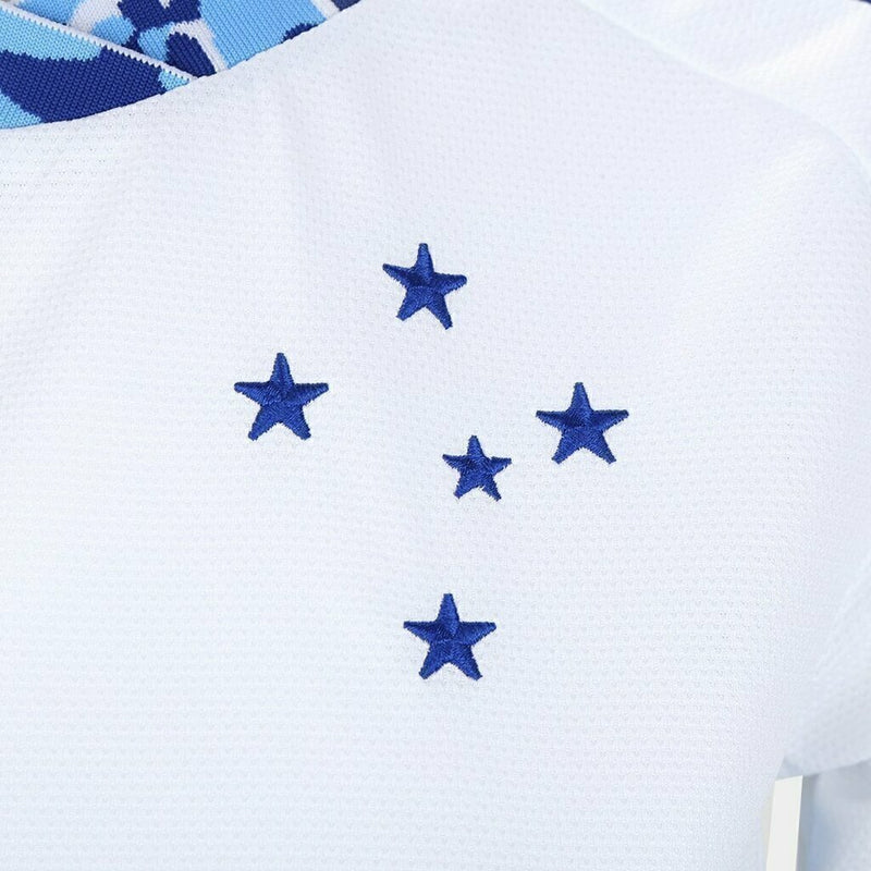 Camisa Cruzeiro II 24/25 - Torcedor Feminina - Branca com detalhes em azul