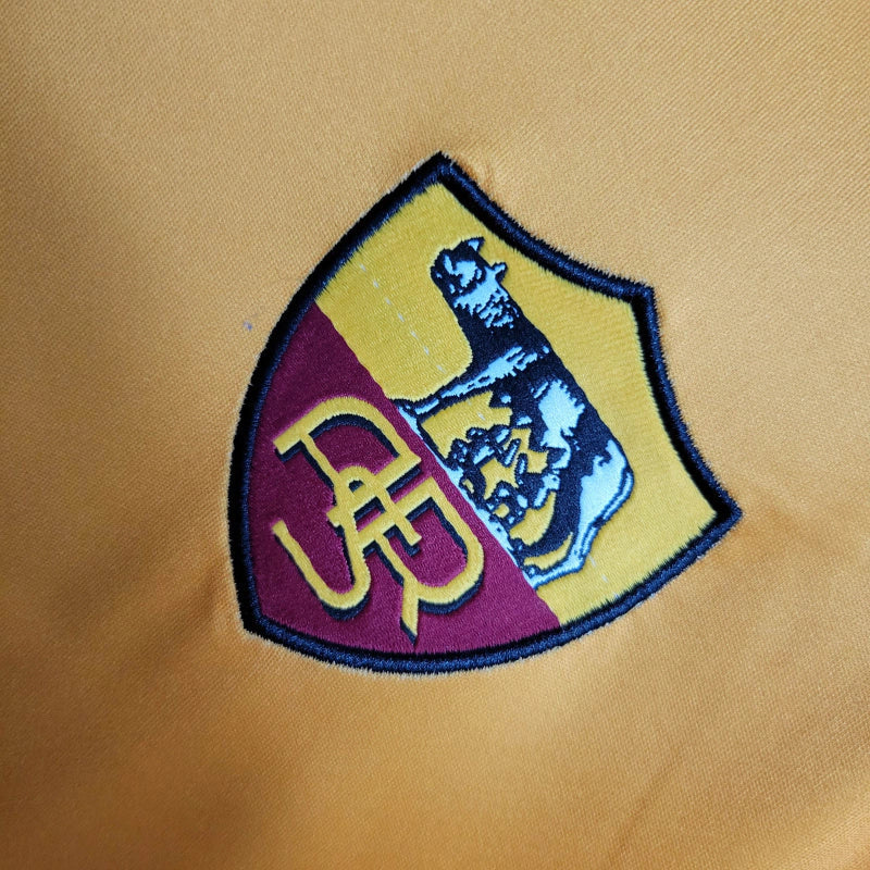 Camisa Retrô Roma I 2001/2002 - Masculina - Vermelha e amarela