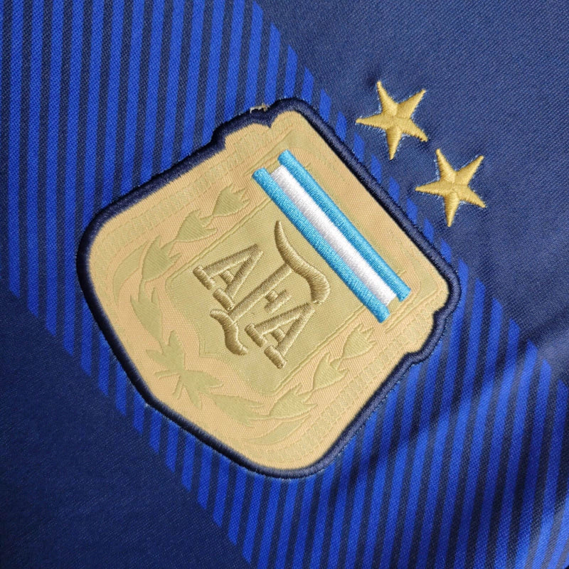 Camisa Retrô Seleção da Argentina I 2014 - Masculina - Azul com detalhes em bege e branco