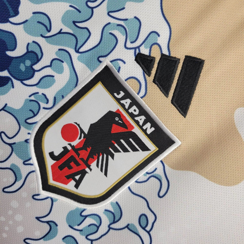 Camisa Japão Edição especial 24/25 - Torcedor Masculina - Bege com detalhes em azul e branco