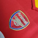 Kit Infantil Retrô Arsenal I 2004/2005 - Vermelho com detalhes em branco e amarelo