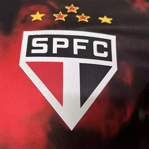 Camisa São Paulo III 24/25 - Jogador Masculina - Vermelha com detalhes em preto