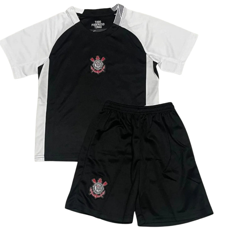 Kit Infantil Corinthians II 25/26 - Preto e branco