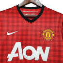 Camisa Manchester United Retrô 2012/2013 Vermelha Xadrez