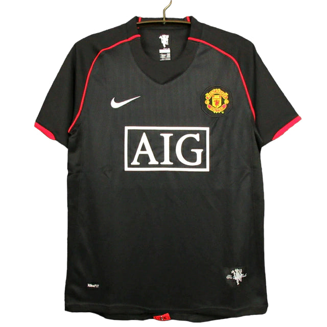 Camisa Manchester United Retrô 2007/2008 Preta - Nike - Torcedor Masculina