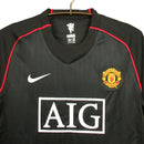 Camisa Manchester United Retrô 2007/2008 Preta - Torcedor Masculina