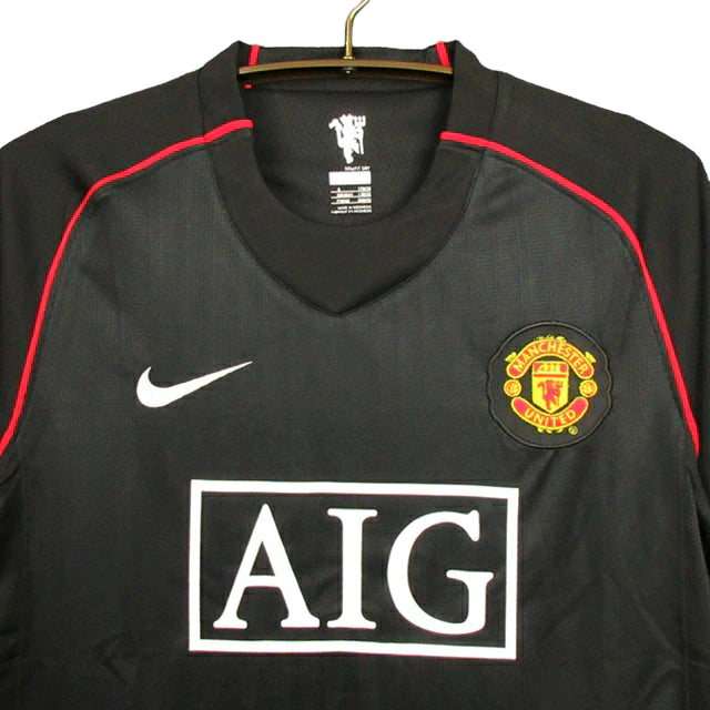 Camisa Manchester United Retrô 2007/2008 Preta - Nike - Torcedor Masculina