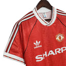 Camisa Retrô Manchester United I 1992 - Masculina - Vermelha com detalhes em branco