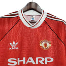 Camisa Retrô Manchester United I 1992 - Masculina - Vermelha com detalhes em branco