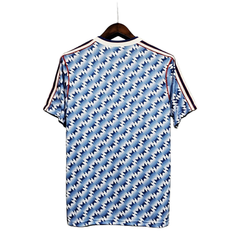 Camisa Manchester United Retrô 1990/1992 Azul e Branca