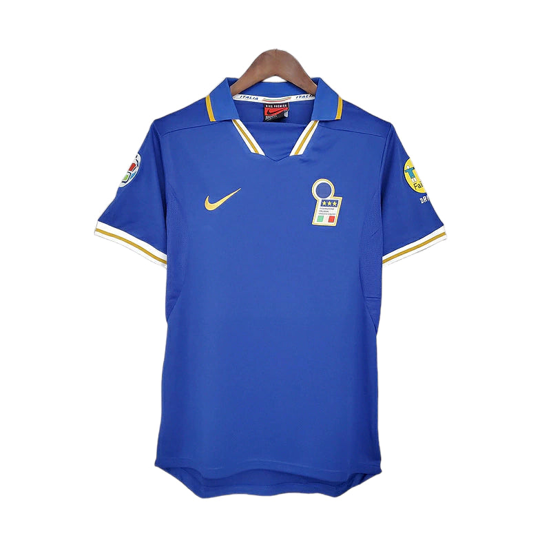 Camisa Retrô Seleção da Itália I 1996 - Masculina - Azul