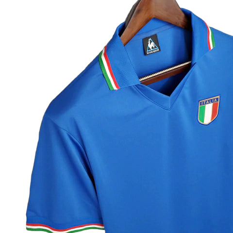 Camisa Retrô Seleção da Itália I 1982 - Masculina - Azul