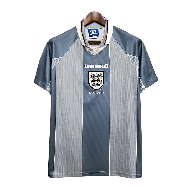 Camisa Retrô Seleção da Inglaterra 1996 -Masculina - Cinza