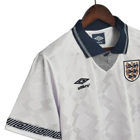 Camisa Retrô Seleção da Inglaterra 1990 - Masculina - Branca