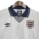 Camisa Retrô Seleção da Inglaterra 1990 - Masculina - Branca