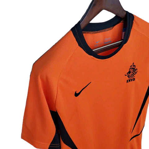 Camisa Retrô Seleção da Holanda I 2002 - Masculina - Laranja