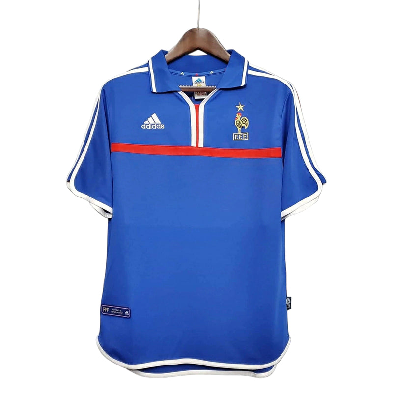 Camisa Retrô Seleção da França 2000 - Masculina - Azul