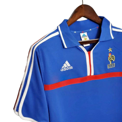 Camisa Retrô Seleção da França 2000 - Masculina - Azul