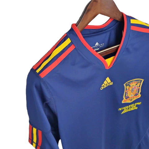 Camisa Retrô Seleção da Espanha II 2010 - Masculina - Azul