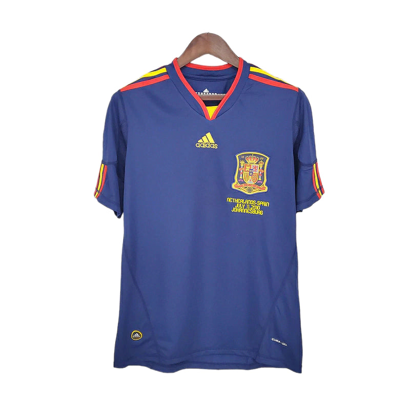Camisa Retrô Seleção da Espanha II 2010 - Masculina - Azul